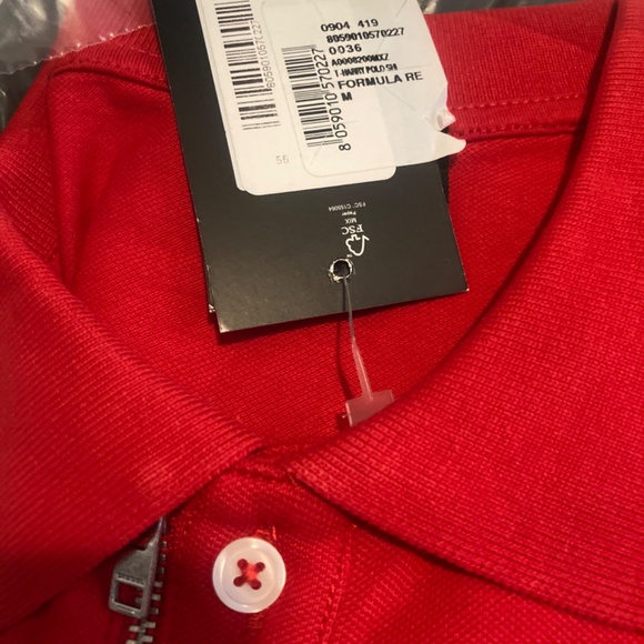 Diesel T-Harry Racing Red Polo Shirt - Picture 3 of 5